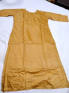 Muslin Golden Embroidered Kurta Set