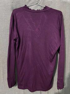 Purple Ruffle Long Sleeve Top