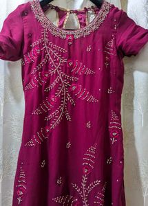 Dark Pink diamond Kurti with dupatta