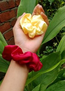 Satin Scrunchie Set - 3 Pack