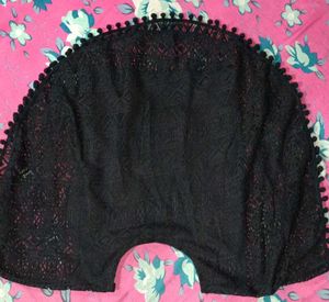 Party laser cut women black top