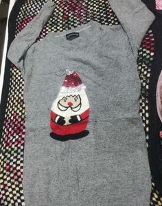 Grey Santa Sweater