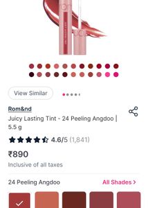 Viral Romand Korean Lip Tint With Free Li