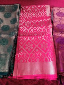 Kanjivaram Semi Silk Saries Combo