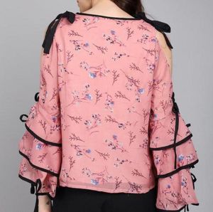 Floral Cold Shoulder Top