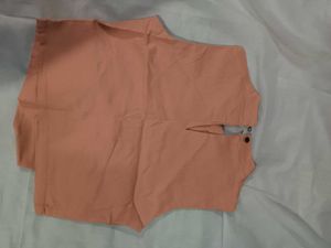 Chic Peach High-Waist Trousers
