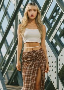 Zara Gingham Skirt