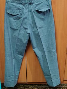 Grey Semi Formal Cotton Pants
