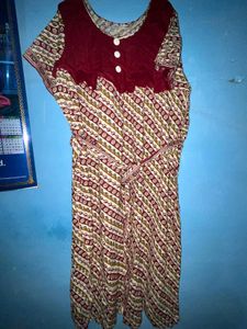 Vintage Batik Print Dress
