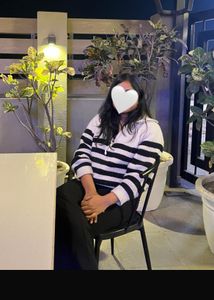 Striped Half Zip Up Sweater