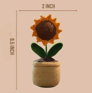 Handmade Crochet Sunflower Decor