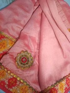 Peach Saree with Embellishments