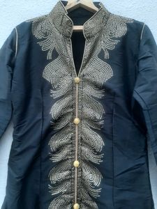 Black And Golden Ethnic Suit