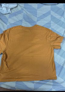 Orange Graphic Print T-Shirt