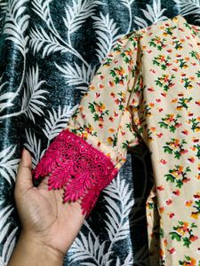 Gufrina Floral Print Kurta M