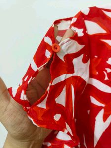 Red Printed Top