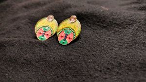 Elegant Golden Oxidized Designer Studs