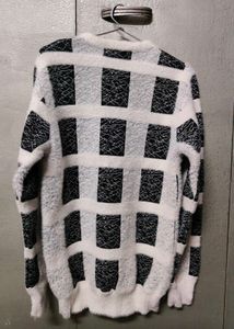 Checkered Fuzzy Sweater