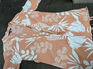 Floral Comfortable Night Dress With Shrug