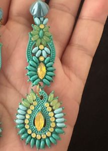 Teal Drop Earrings
