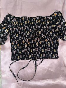 Floral Smocked Two-Piece Set FREE SIZE