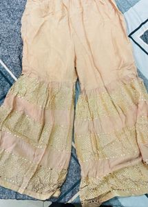 Elegant Peach Sharara Suit