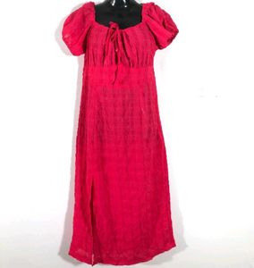 Rose Textured Midi Dress