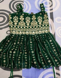 Beautiful Dark Green Sharara💚