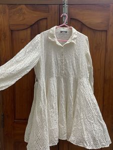 Very Pretty Cut Out White Dress