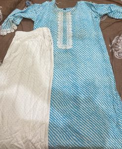 Plus Size Cotton Kurti And Palazzo
