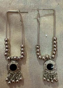 Silver Tone Statement Earrings