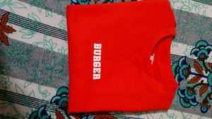 Burger Graphic Red T-Shirt