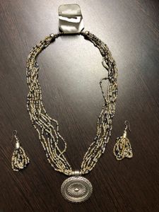 Beaded Necklace &amp; Earrings Set 104