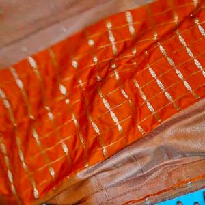 Elegant Orange Saree