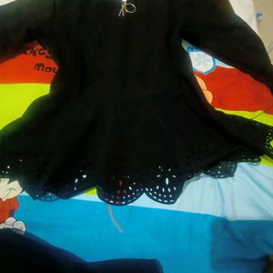 Black Pemplum Top