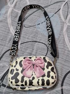 Cow Print Bow Crossbody