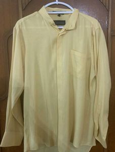 Mustard-beige Oversized Shirt