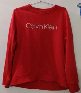 Red Calvin Klein Sweatshirt