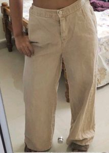 Wide Leg Tan Pants