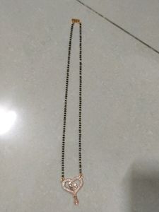 Rose Gold Mangalsutra With Heart Shape
