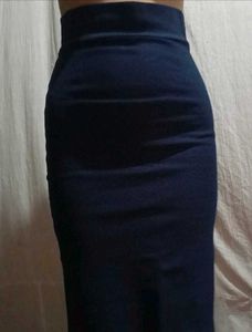 Elegant Navy Blue Ethnic Skirt