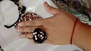 Velvet Sequence Work Gown