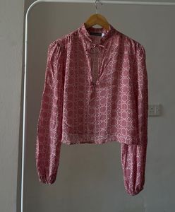 MINT VELVET  PINK Geometric Print Blouse