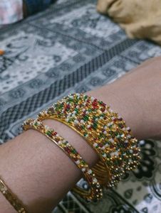 Set of beaded bangles