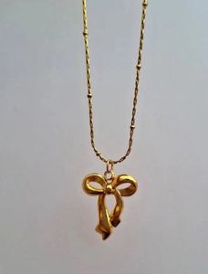 Gold-Plated Anti Tarnish Infinity Bow Pendant🎀