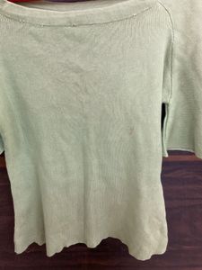 Green Flared Sleeve Top