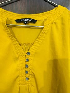 Mustard Top with 3/4 Sleeves