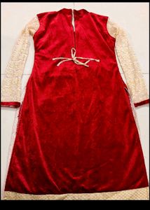 Girls Velvet Kurta