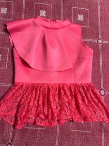 Ruffle & Lace Peplum Top