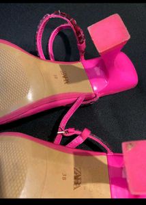 Zara rhinestone pink heels